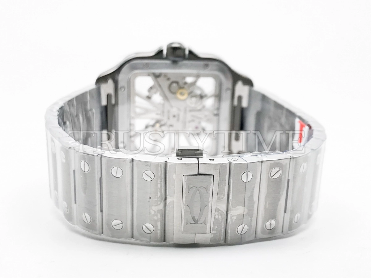 Копия часов Cartier Santos de Cartier Large Skeleton 40mm WHSA0027