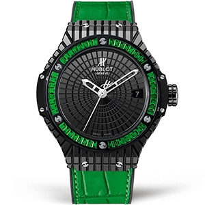 Копия часов Hublot Big Bang Tutti Frutti Green Caviar 41mm 346.CD.1800.LR.1922