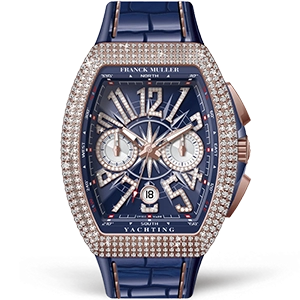 Копия часов Franck Muller Vanguard Chronograph V 45 CC DT YACHTING D NBR CD (BL) (5N) BL.DIAM 5N