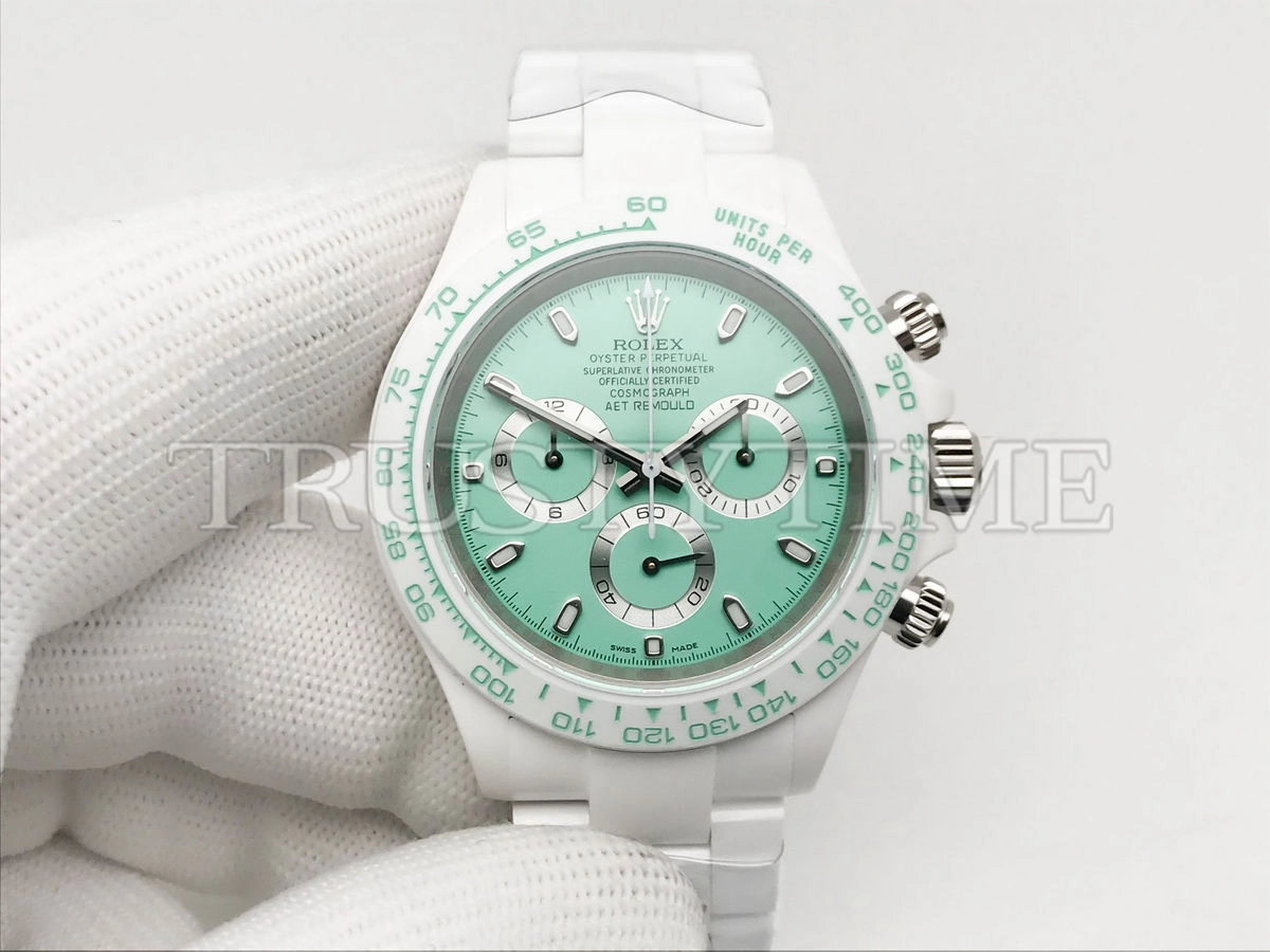 Копия часов Rolex Cosmograph Daytona AET Remould Biscay Green White Ceramic