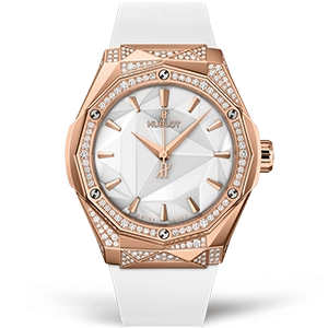 Копия часов Hublot Classic Fusion Orlinski King Gold White Alternative Pave 550.OS.2200.RW.1804.ORL20