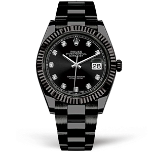 Копия часов Rolex DateJust II 41mm 126300 Black Dial Diamonds