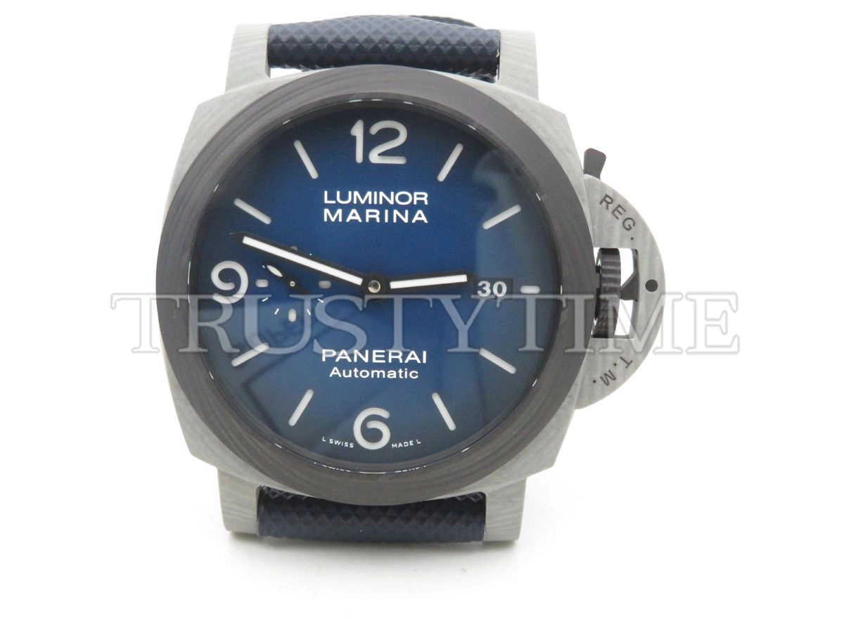 Копия часов Panerai Luminor 1950 3 Days Fibratech Volcano Blu 44mm PAM01663