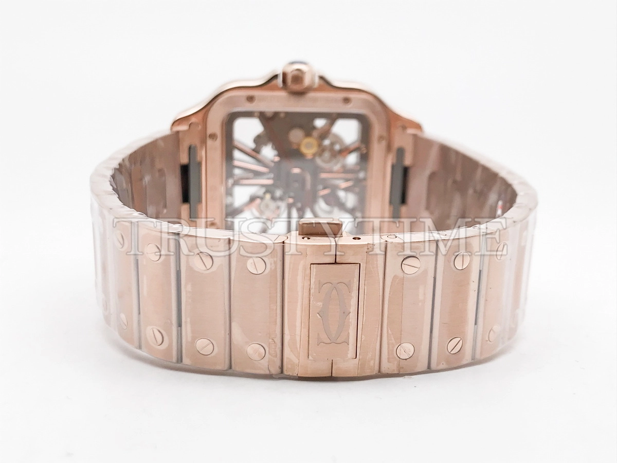 Копия часов Cartier Santos de Cartier Large Skeleton 40mm WHSA0016