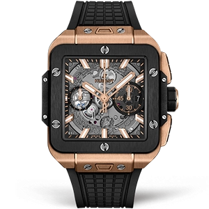 Копия часов Hublot Square Bang Unico King Gold Ceramic 821.OM.0180.RX