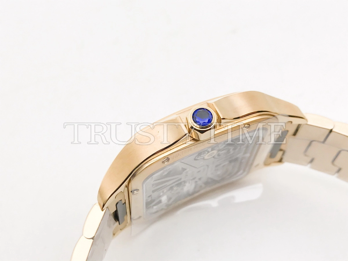 Копия часов Cartier Santos de Cartier Large Skeleton 40mm WHSA0042