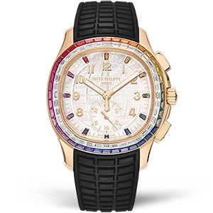 Копия часов Patek Philippe Aquanaut Luce "Rainbow" Chronograph Joaillerie 7968/300R-001 Black Strup