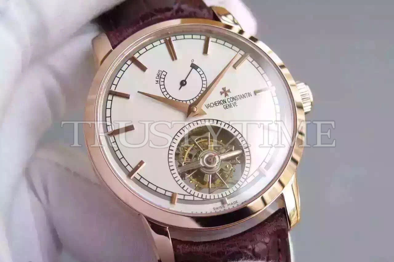 Копия часов Vacheron Constantin Traditionnelle Tourbillon 42mm 89000/000R-9655