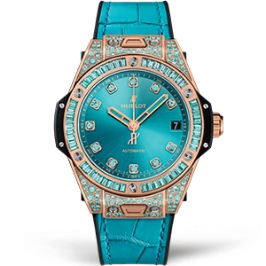 Копия часов Hublot Big Bang One Click Paraiba King Gold 39 465.OX.898T.LR.0919