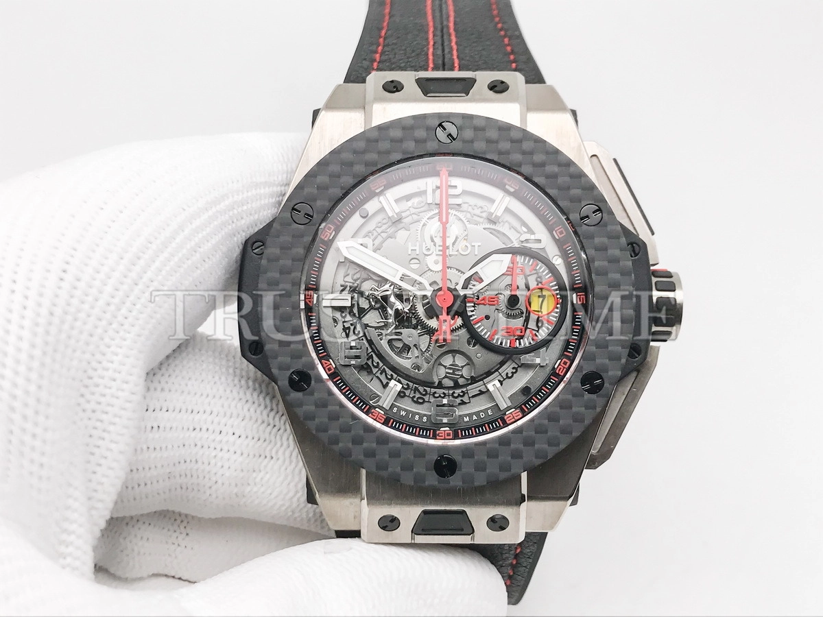 Копия часов Hublot Big Bang Ferrari "Titanium Carbon" 401.NQ.0123.VR