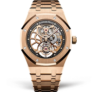 Копия часов Audemars Piguet Royal Oak Tourbillon Extra-Thin Openworked Rose Gold 26518OR.OO.1220OR.01