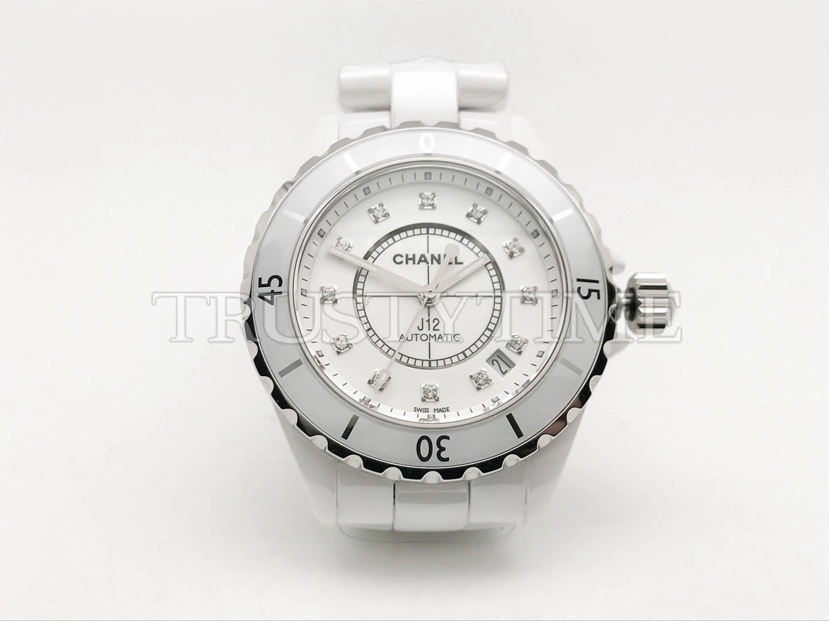 Копия часов Chanel J-12 White Diamond Dial 38 H1629