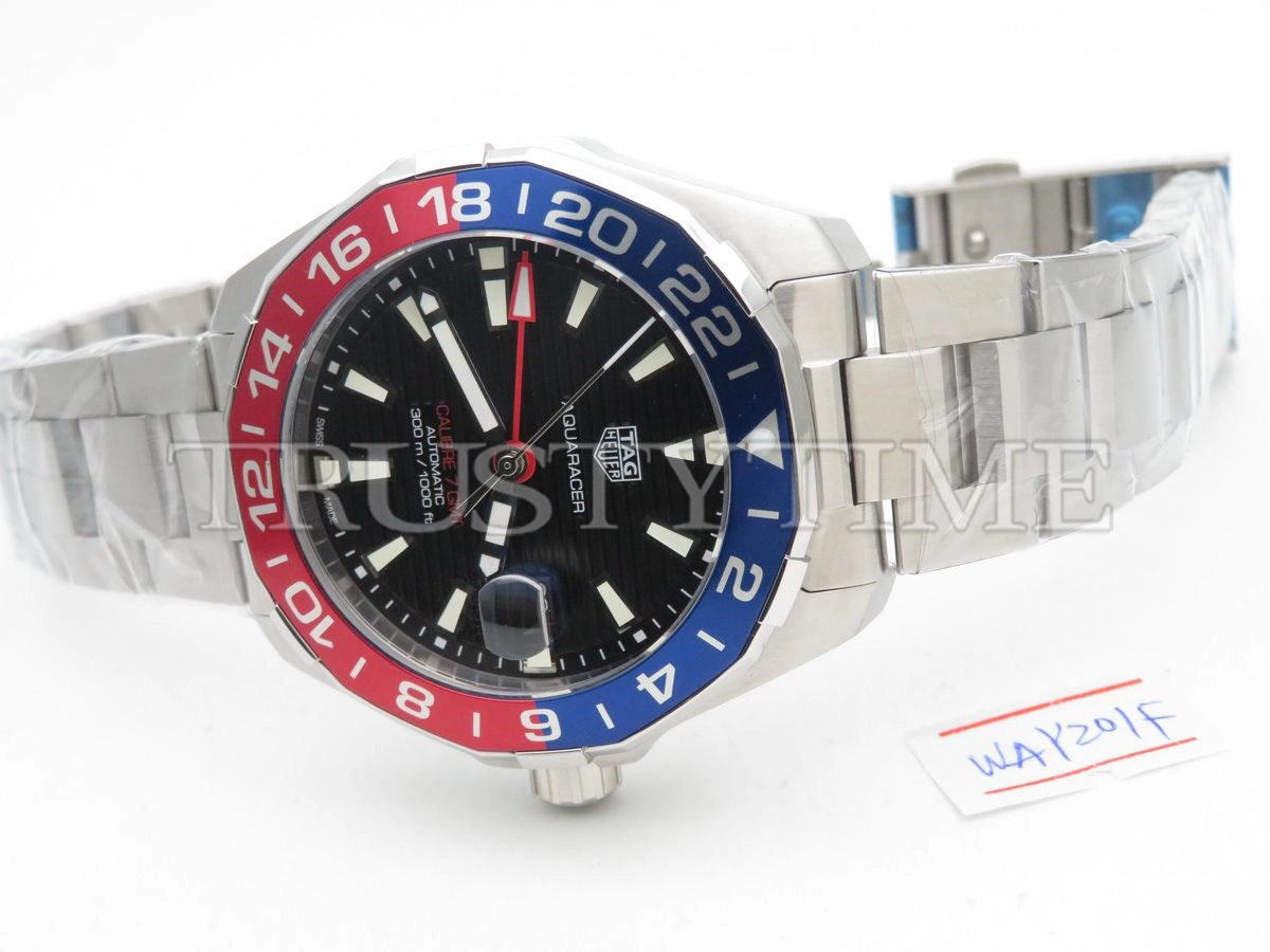 Копия часов Tag Heuer Aquaracer Calibre 7 GMT 43mm WAY201F.BA0927