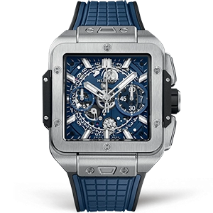 Копия часов Hublot Square Bang Unico Titanium Blue 821.NX.5170.RX