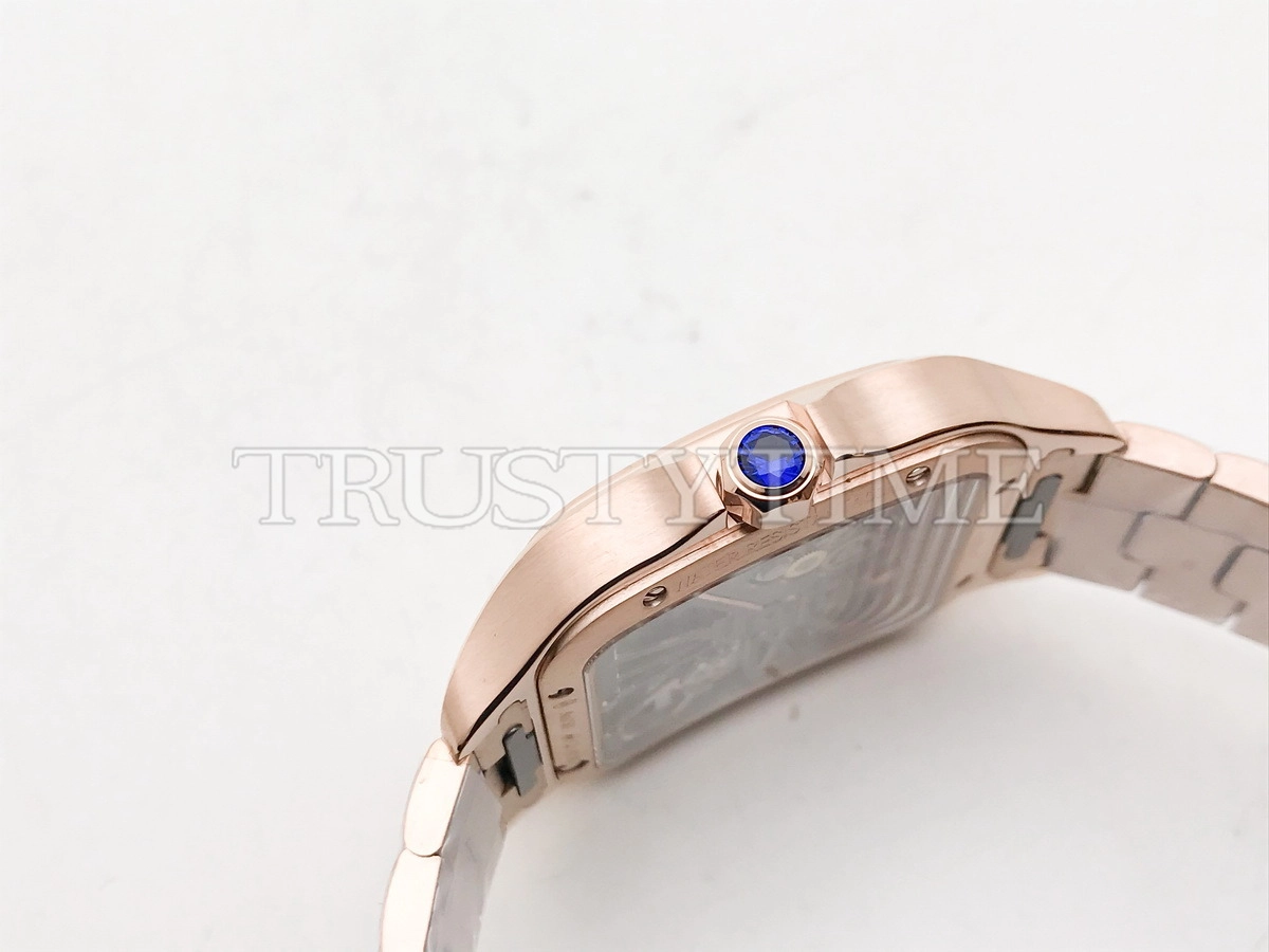 Копия часов Cartier Santos de Cartier Large Skeleton 40mm WHSA0016