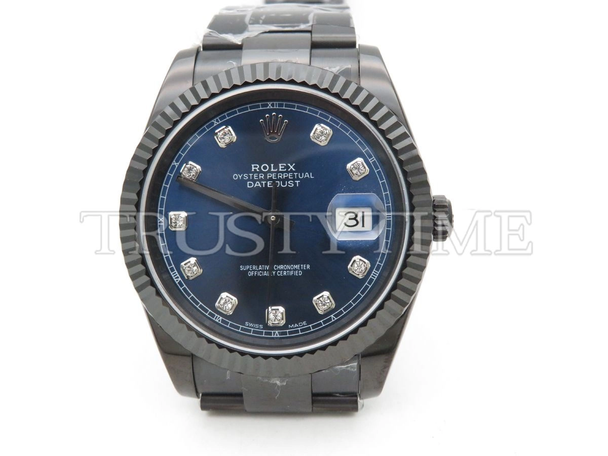 Копия часов Rolex DateJust II 41mm 126300 Blue Dial Diamonds