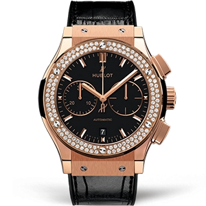 Копия часов Hublot Classic Fusion Chronograph King Gold 45mm 521.OX.1181.LR.1104
