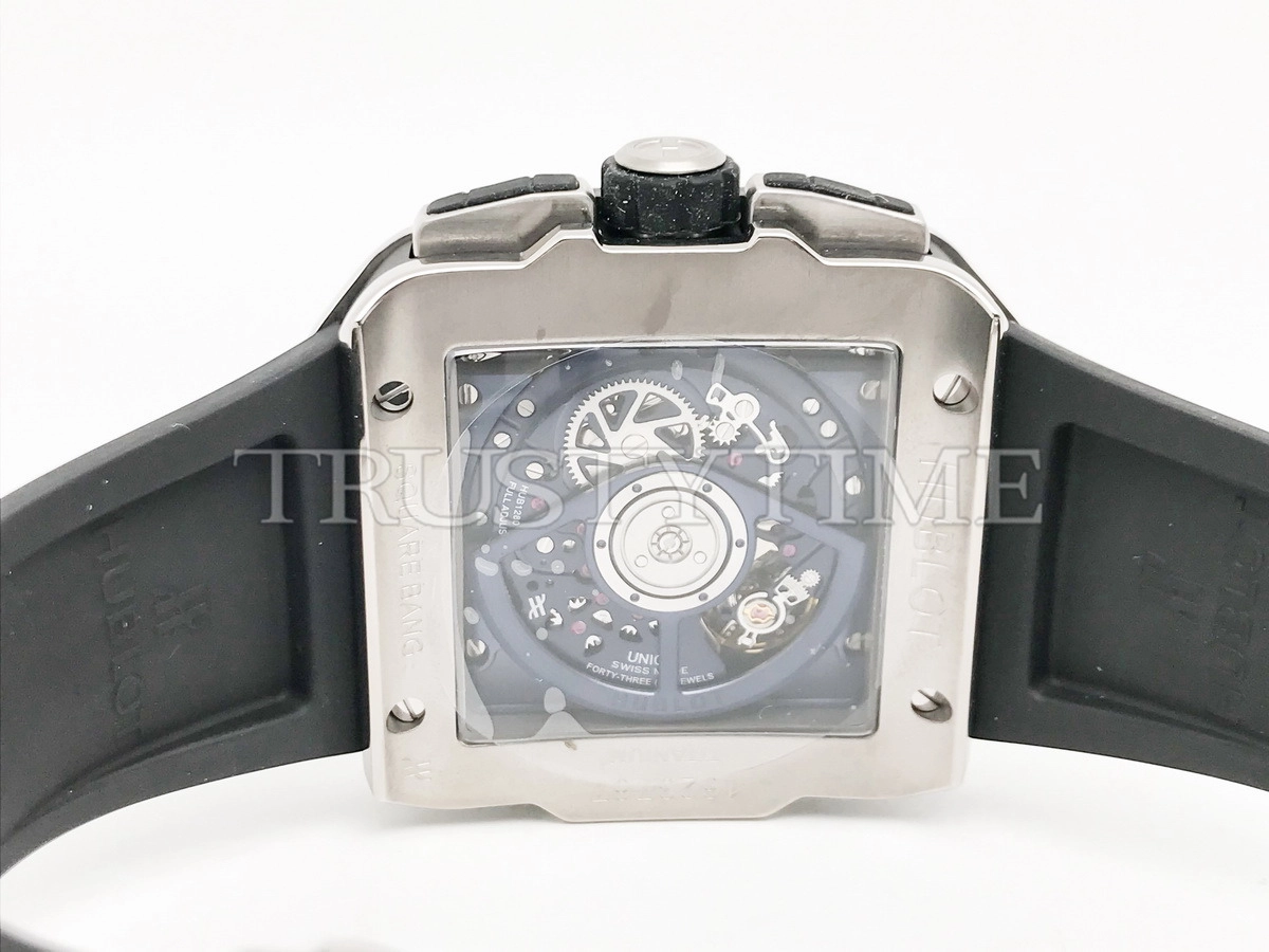 Копия часов Hublot Square Bang Unico Titanium Blue Ceramic 821.NL.5170.RX