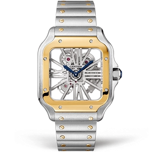 Копия часов Cartier Santos de Cartier Large Skeleton 40mm WHSA0019