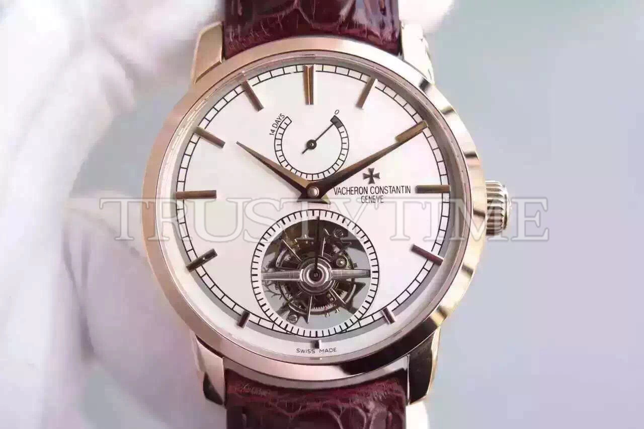 Копия часов Vacheron Constantin Traditionnelle Tourbillon 42mm 89000/000R-9655