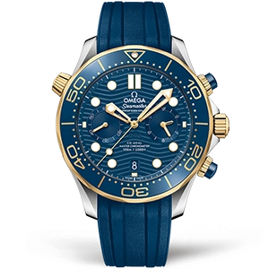 Копия часов Omega Seamaster Diver 300m Co‑Axial Master Chronometer Chronograph 44mm 210.22.44.51.03.001