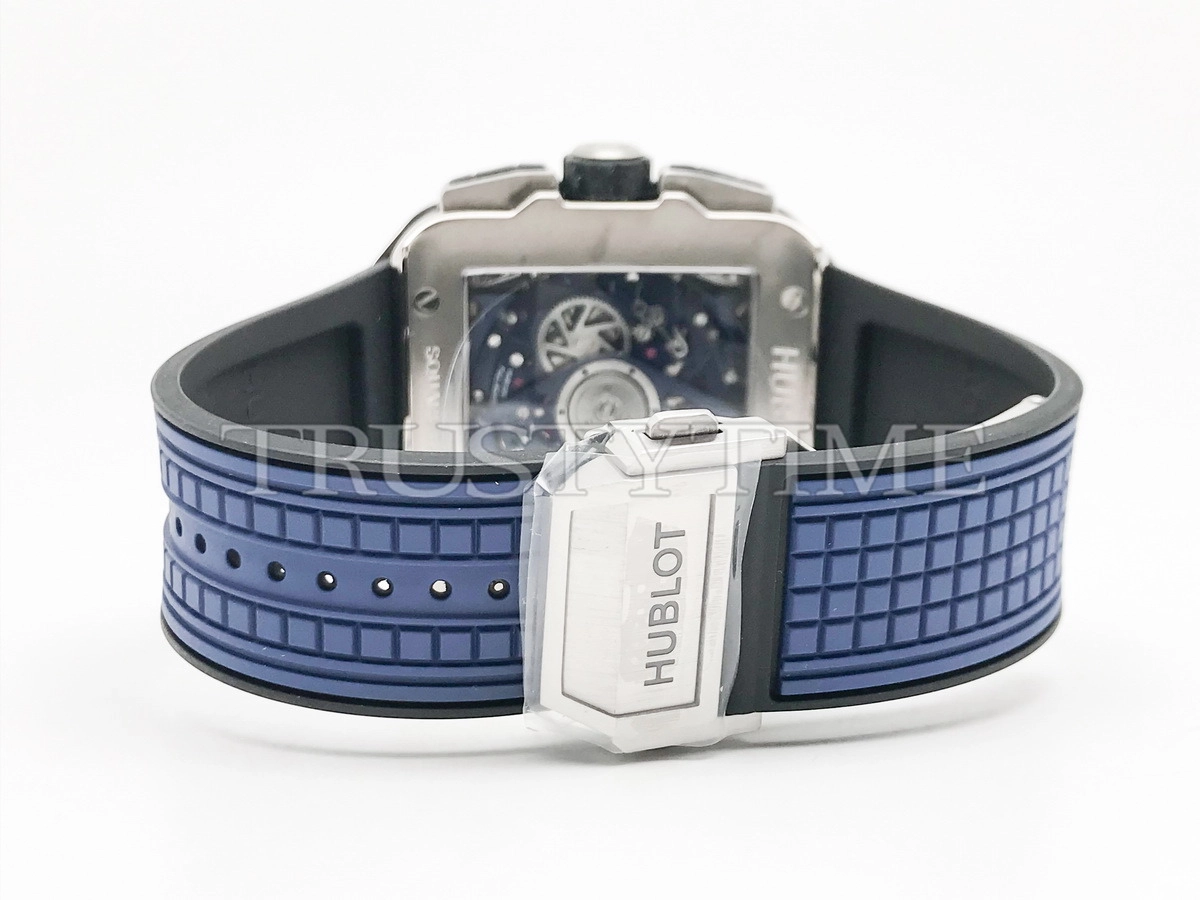 Копия часов Hublot Square Bang Unico Titanium Blue Ceramic 821.NL.5170.RX