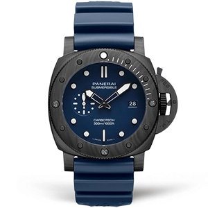Копия часов Panerai Submersible QuarantaQuattro Carbotech Blu Abisso 44mm PAM01232