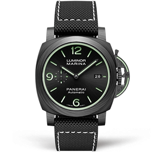 Копия часов Panerai Luminor 1950 3 Days Carbotech 44mm PAM01118