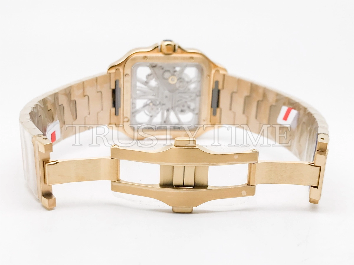 Копия часов Cartier Santos de Cartier Large Skeleton 40mm WHSA0042