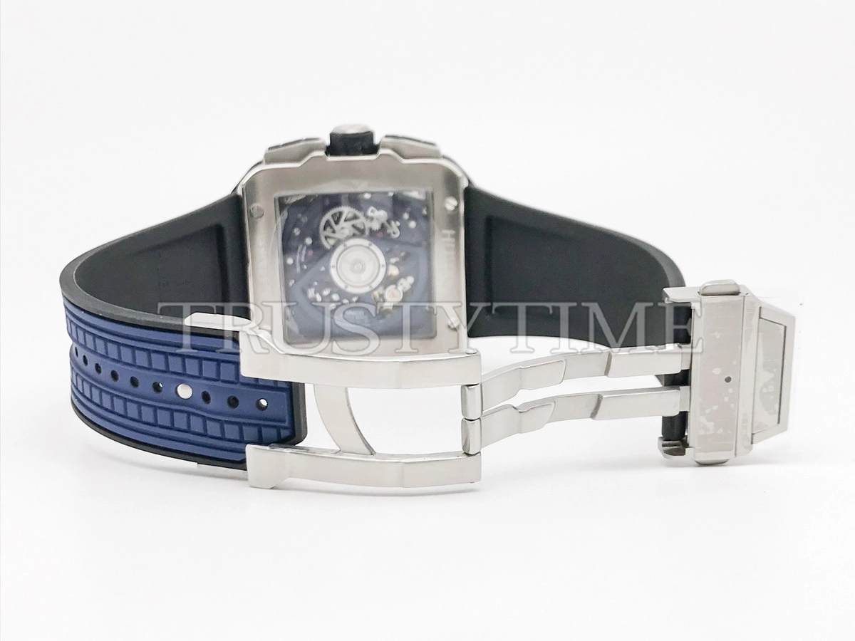 Копия часов Hublot Square Bang Unico Titanium Blue 821.NX.5170.RX