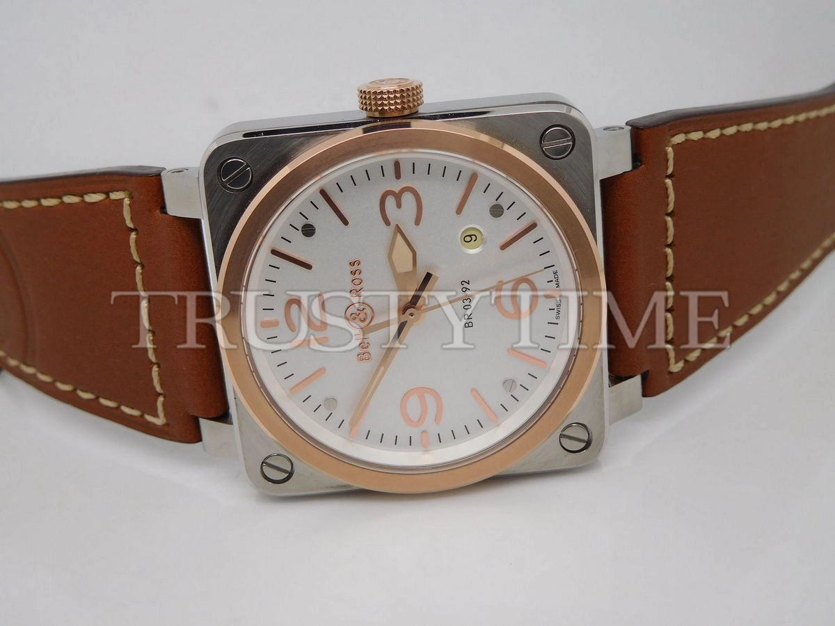 Копия часов Bell & Ross BR 03 Steel & Rose Gold BR0392-ST-PG/SCA
