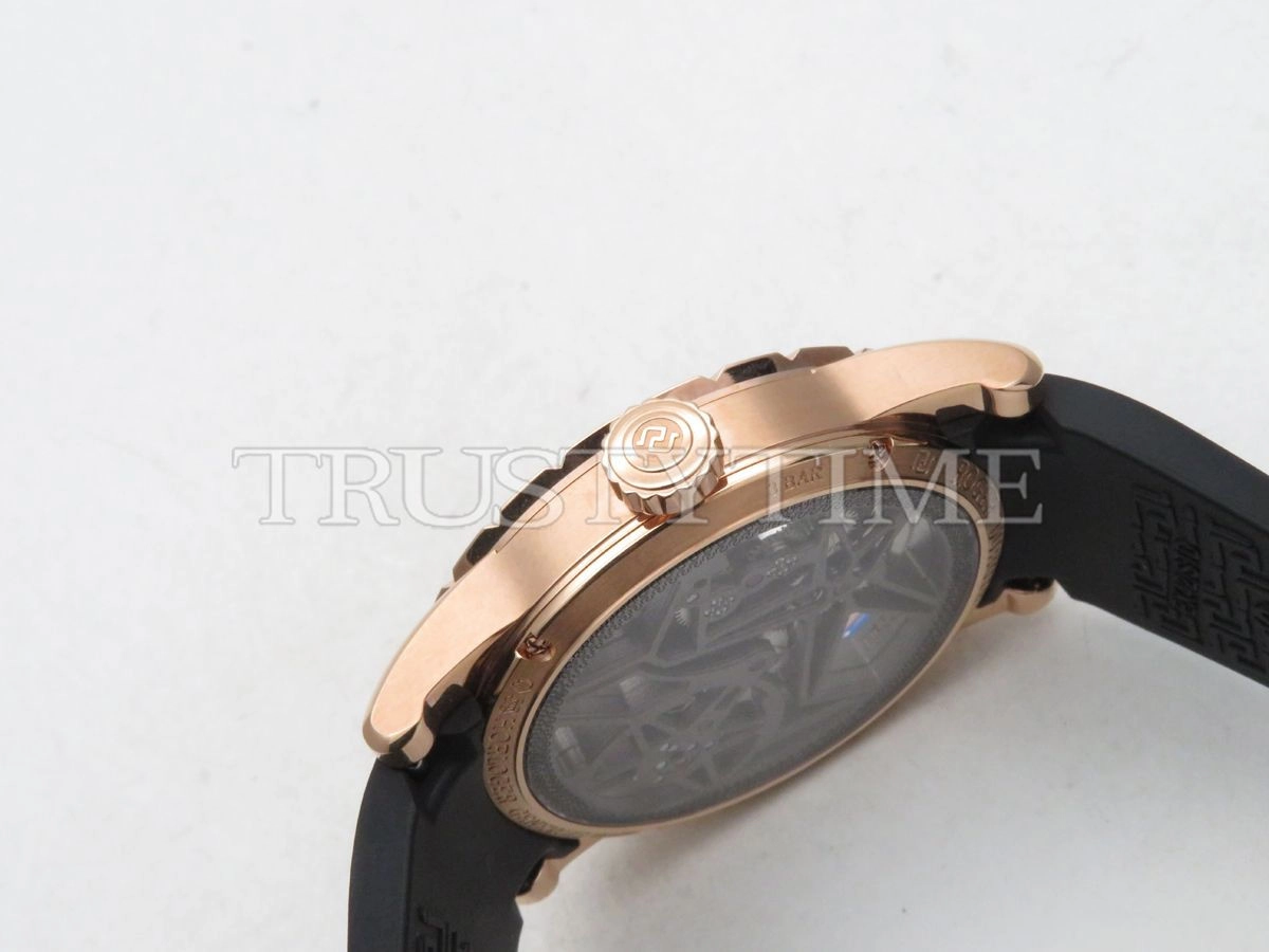 Копия часов Roger Dubuis Excalibur Skeleton Flying Tourbillon Blue