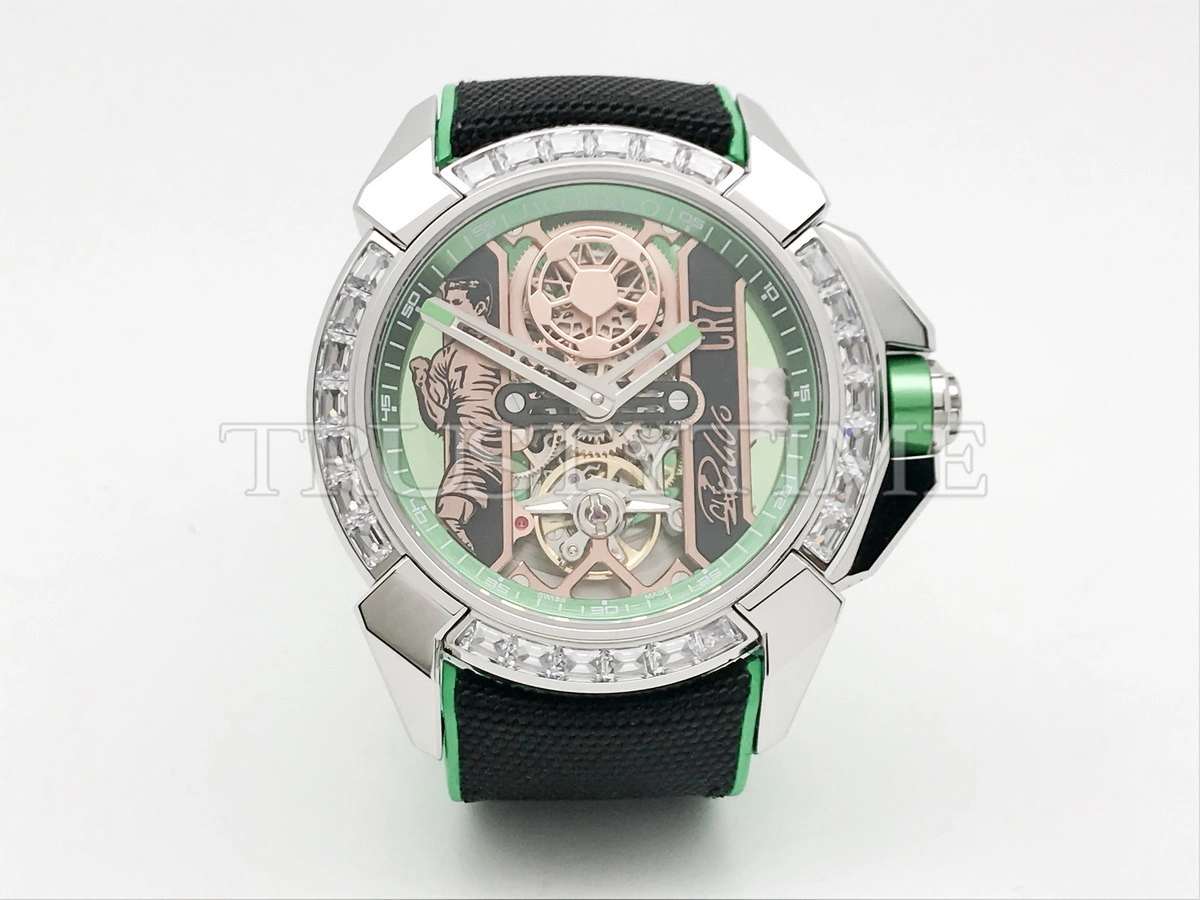 Копия часов Jacob & Co Epic X Heart of CR7 Baguette EX120.10.BC.AA.ABRUA