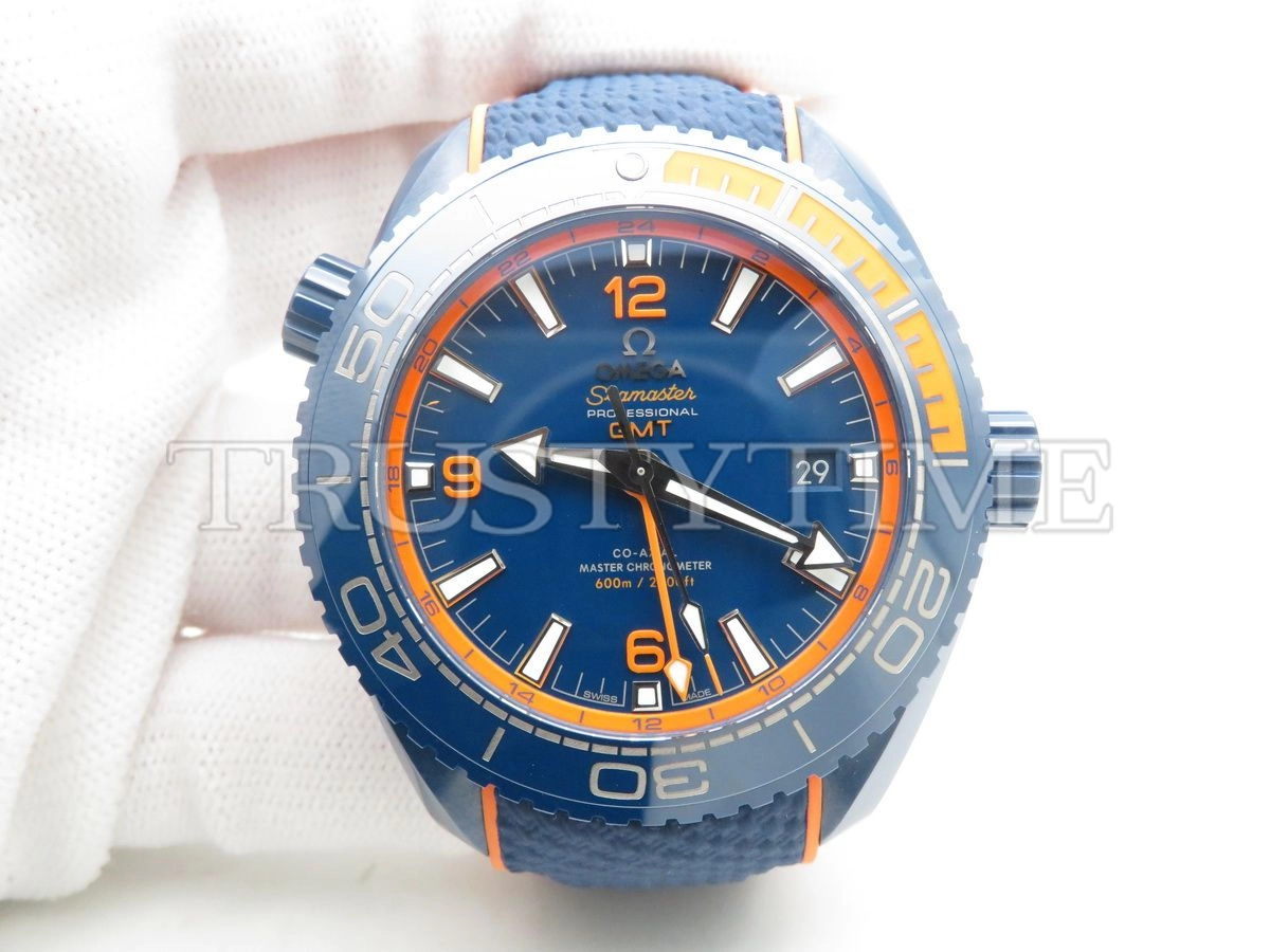 Копия часов Omega Seamaster Planet Ocean 600m Co‑Axial Master Chronometer GMT Big Blue 45,5mm 215.92.46.22.03.001