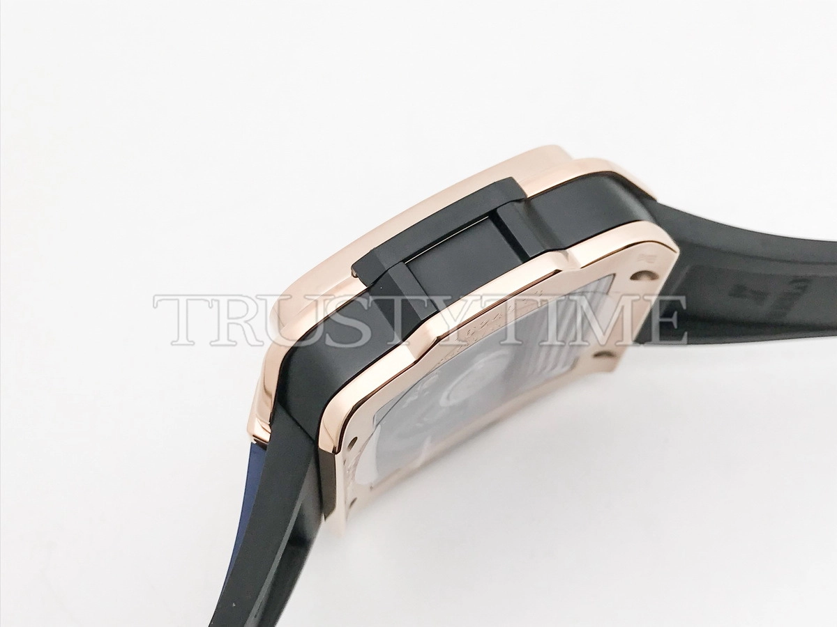 Копия часов Hublot Square Bang Unico King Gold Blue 821.OX.5180.RX