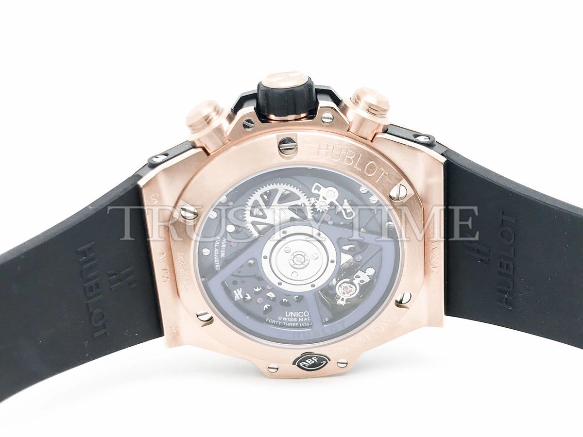 Копия часов Hublot Big Bang Unico King Gold Blue Ceramic 42mm 441.OL.5181.RX