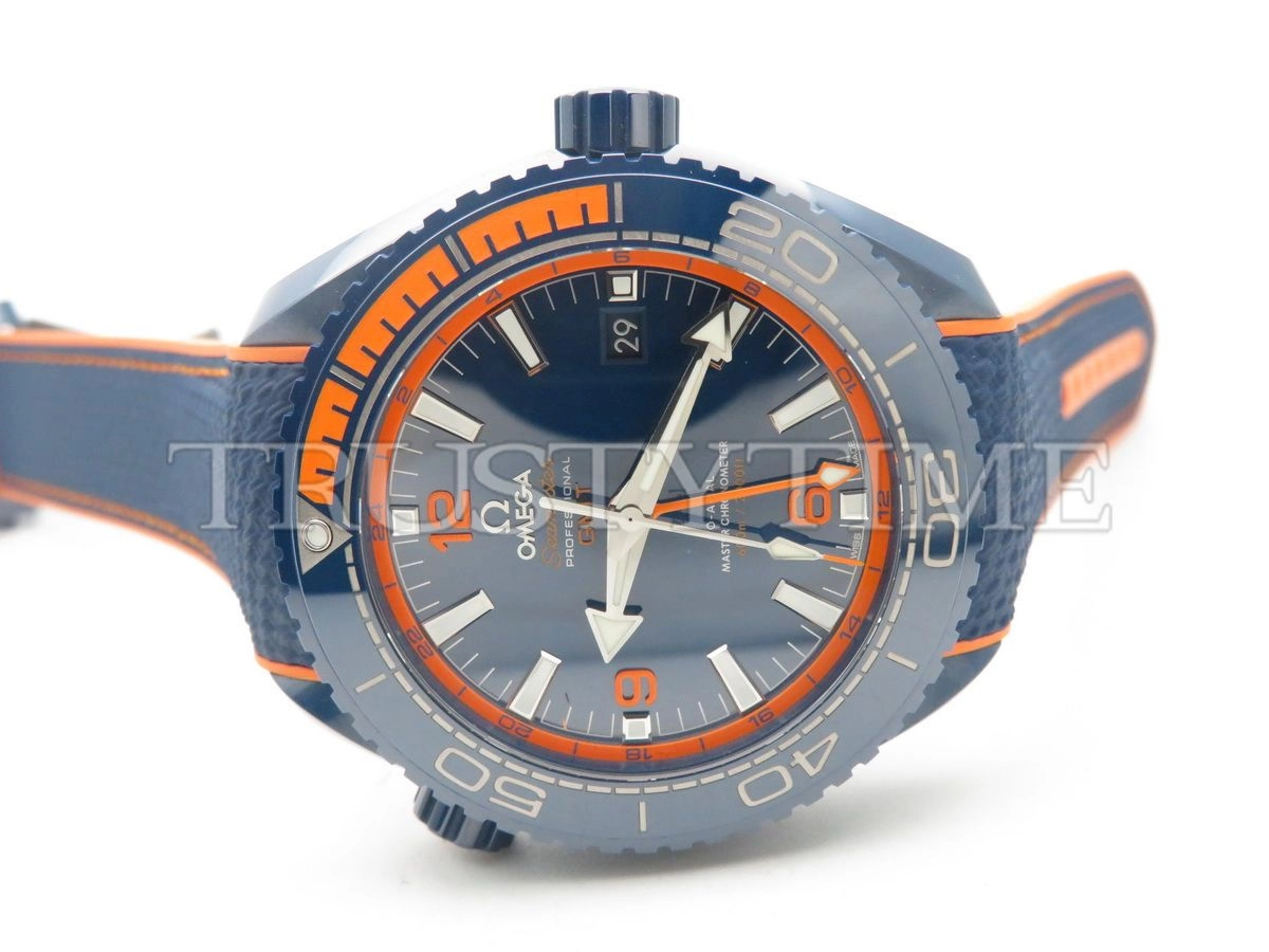 Копия часов Omega Seamaster Planet Ocean 600m Co‑Axial Master Chronometer GMT Big Blue 45,5mm 215.92.46.22.03.001