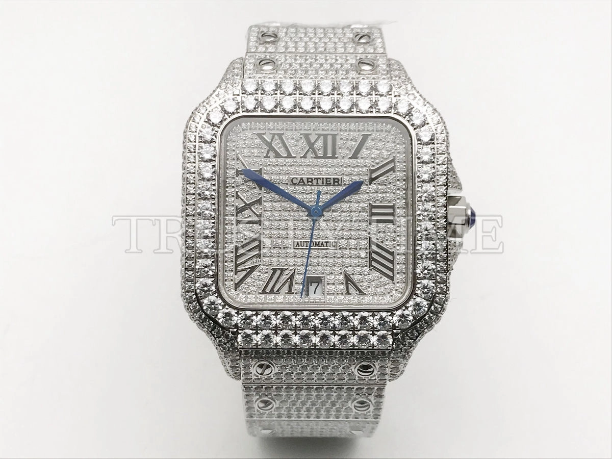 Копия часов Cartier Santos De Cartier 40 WSSA0018 Diamonds Арт. CR-0929