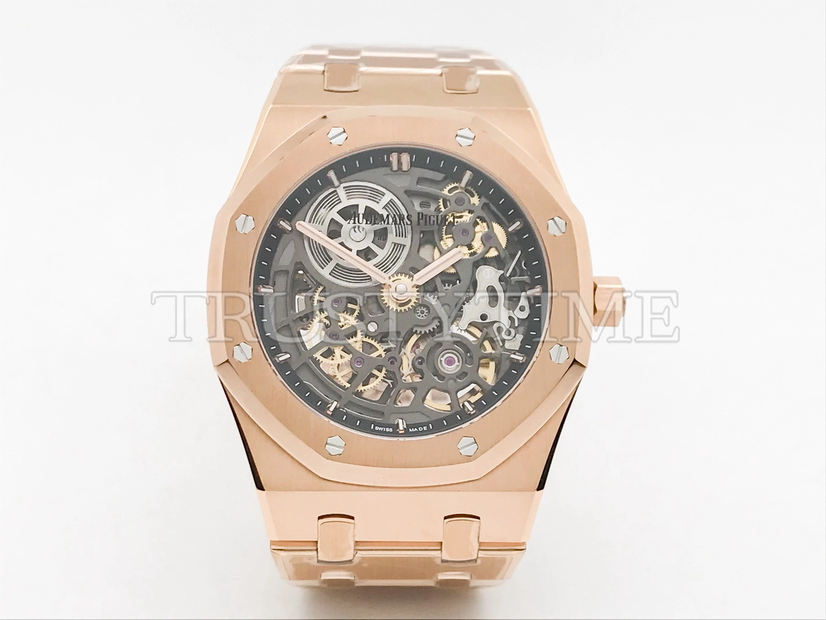 Копия часов Audemars Piguet Royal Oak Jumbo Extra-Thin Openworked 50th Anniversary 16204OR.OO.1240OR.01