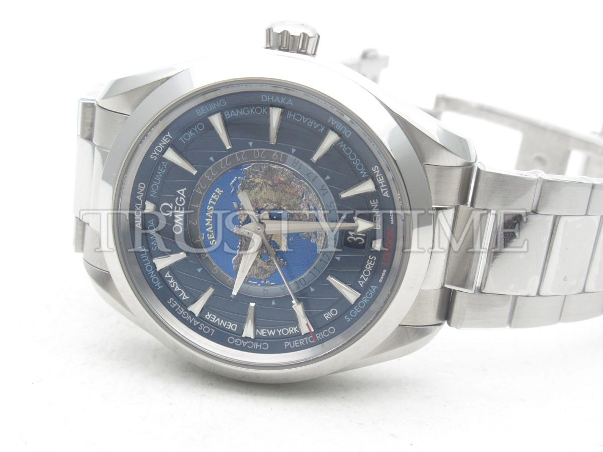 Копия часов Omega Seamaster Aqua Terra Co-axial Master Chronometer GMT Worldtimer 43mm 220.10.43.22.03.001