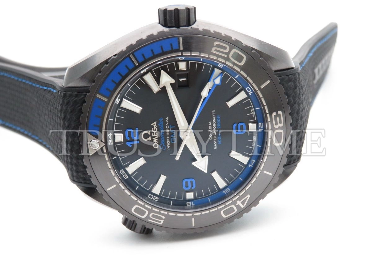 Копия часов Omega Seamaster Planet Ocean 600m Co‑Axial Master Chronometer GMT Deep Black 45,5mm215.92.46.22.01.002