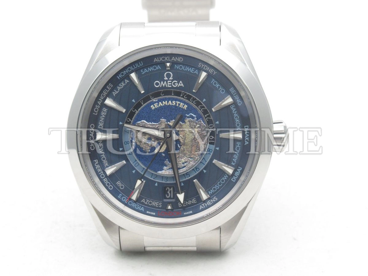 Копия часов Omega Seamaster Aqua Terra Co-axial Master Chronometer GMT Worldtimer 43mm 220.10.43.22.03.001