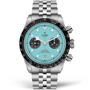 Копия часов Tudor Heritage Black Bay Chronograph M79360N-0024 Flamingo Blue