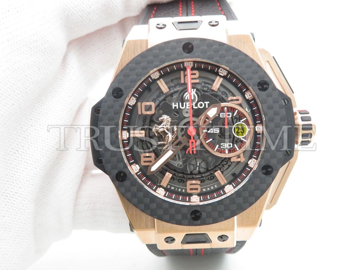 Копия часов Hublot Big Bang Ferrari "King Carbon Gold" 401.OQ.0123.VR