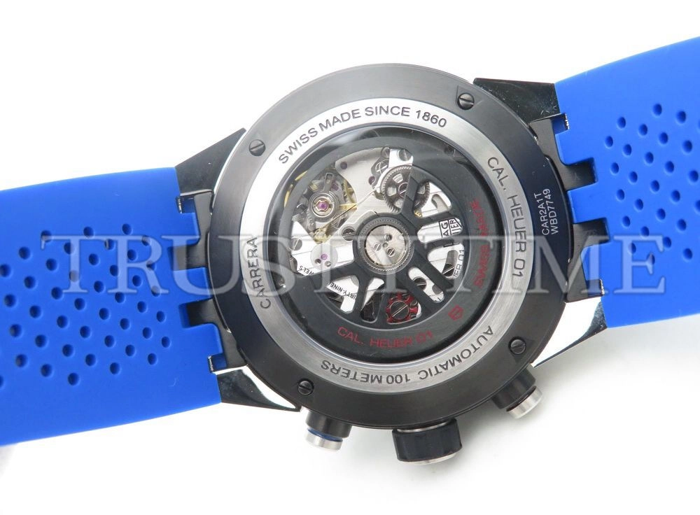 Копия часов Tag Heuer Carrera Calibre HEUER 01 Chronograph 45mm CAR2A1T.FT6052