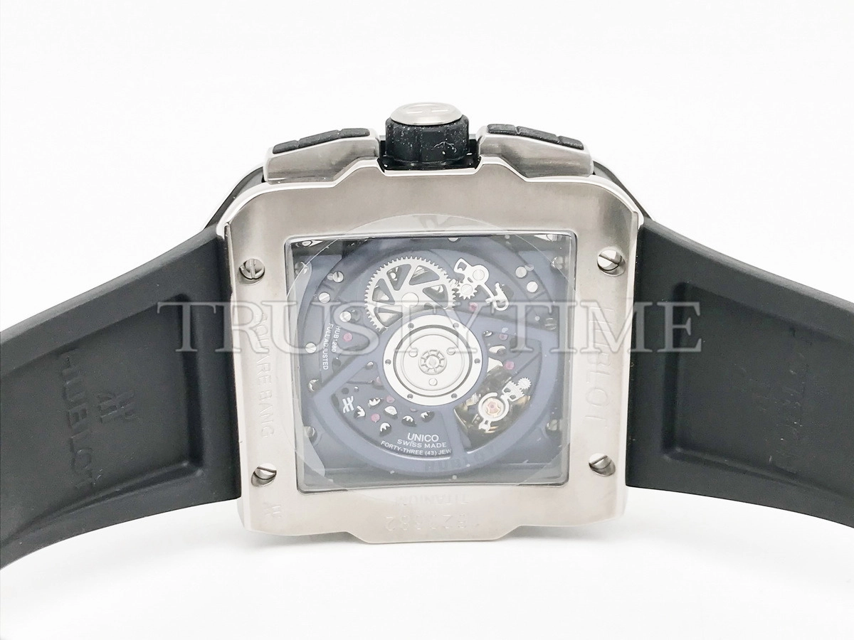 Копия часов Hublot Square Bang Unico Titanium Blue 821.NX.5170.RX