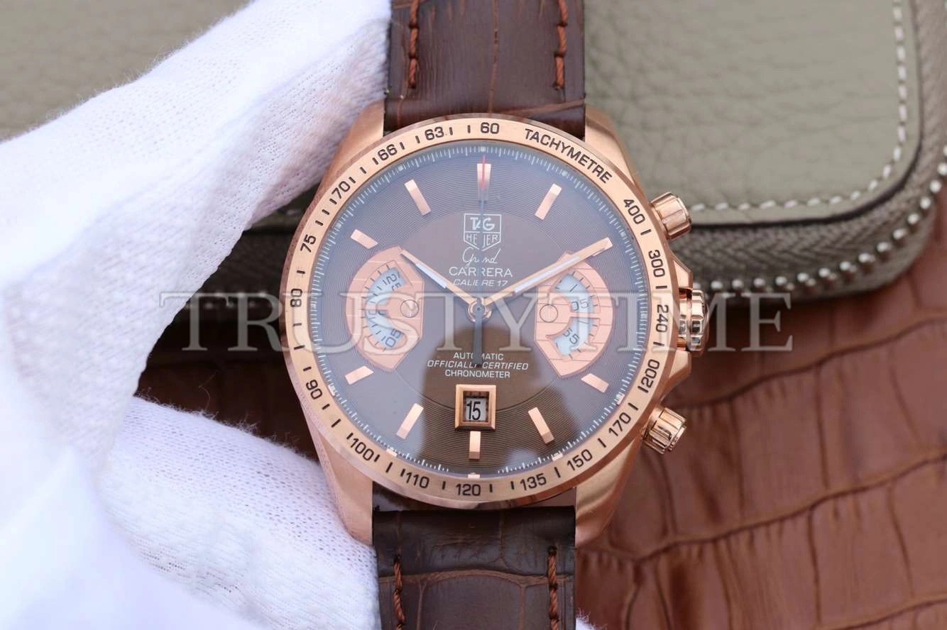 Копия часов Tag Heuer Grand Carrera Calibre 17 RS 43mm CAV514C.FC8171