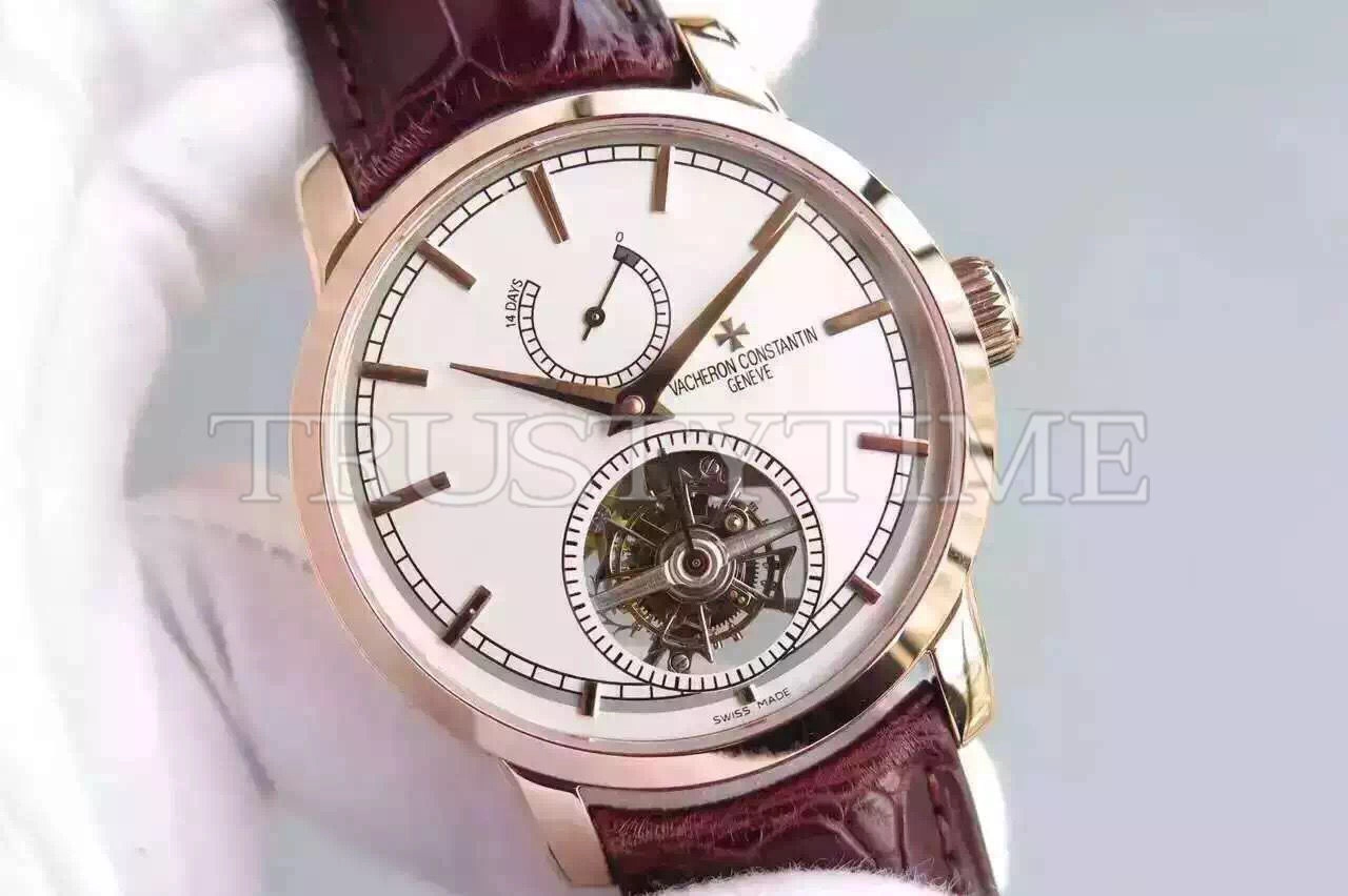 Копия часов Vacheron Constantin Traditionnelle Tourbillon 42mm 89000/000R-9655