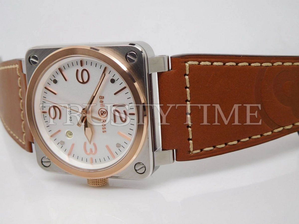Копия часов Bell & Ross BR 03 Steel & Rose Gold BR0392-ST-PG/SCA