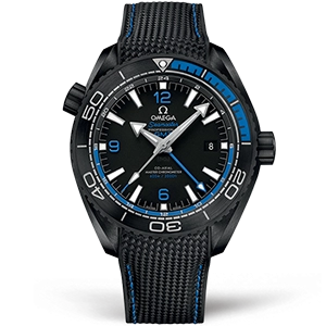 Копия часов Omega Seamaster Planet Ocean 600m Co‑Axial Master Chronometer GMT Deep Black 45,5mm215.92.46.22.01.002
